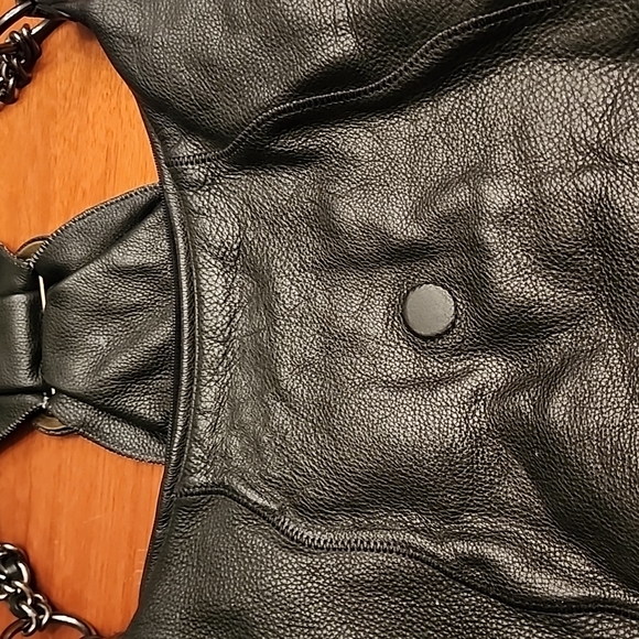 Chi by Carlos Falchi black leather and snakeskin print BEAUTY!! - Picture 9 of 12